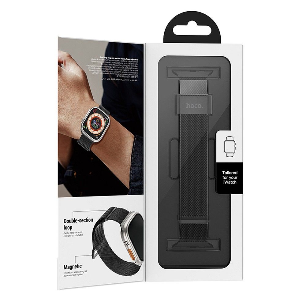 Curea hoco. pentru Apple Watch 42 / 44 / 45 / 49 mm, negru