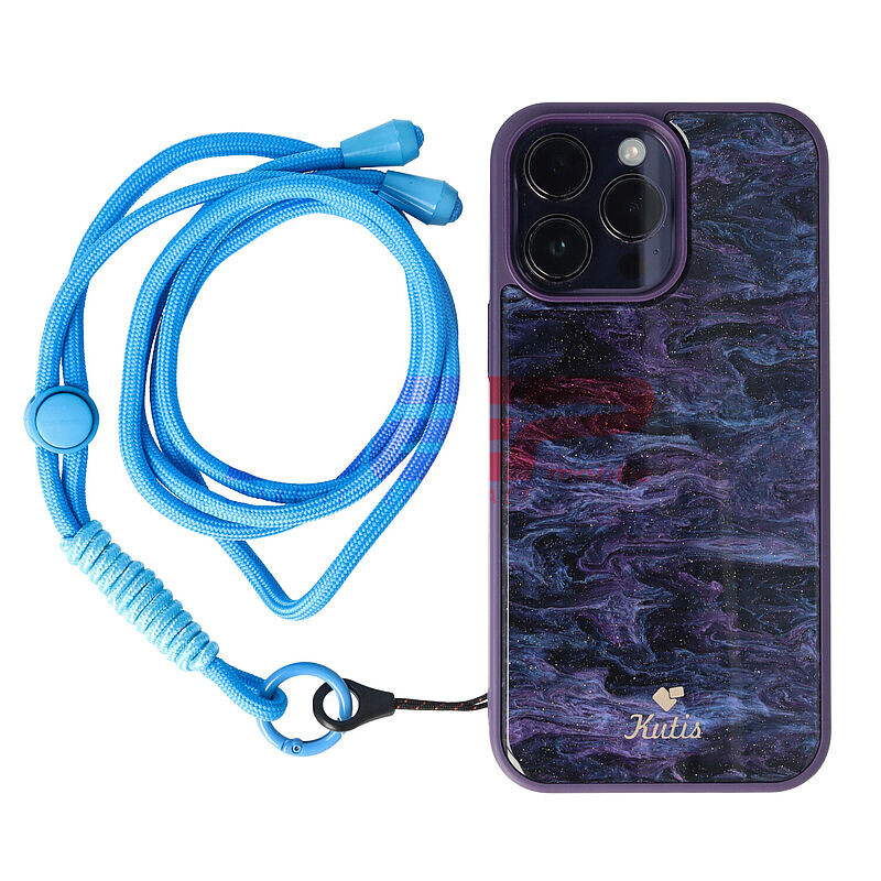 Snur textil pentru telefon mobil BLUE