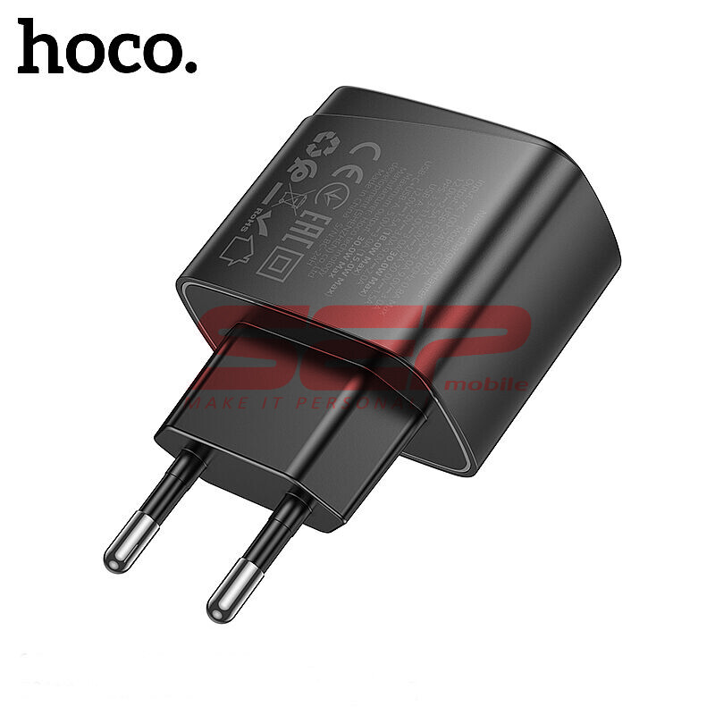 Incarcator retea Super Fast Charging USB-A + USB-C 30W Hoco. CS61A