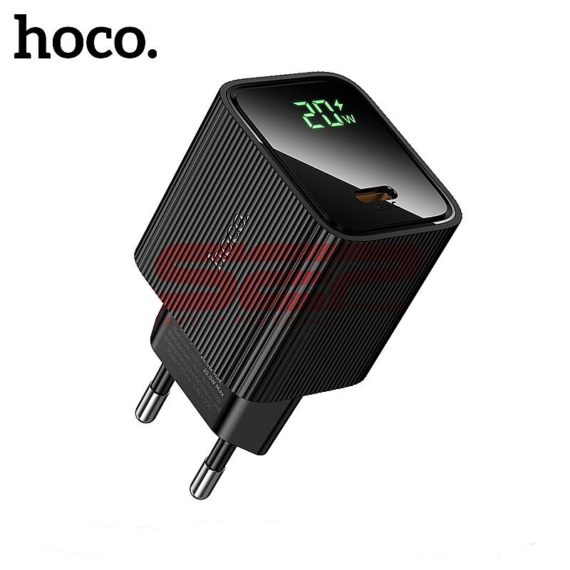 Incarcator retea Fast Charge USB-C 20W cu display digital Hoco. CS82A
