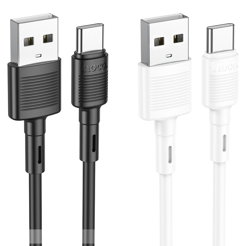 Cablu date și încărcare USB-A la USB-C, 3A, 1m, Hoco X83, alb