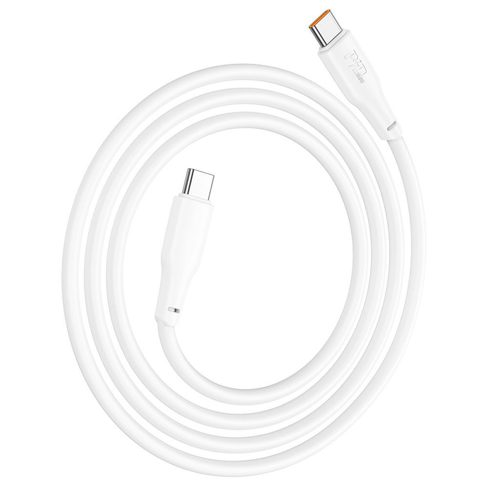 Cablu date și încărcare USB-C la USB-C, 3A, 100W, 2m, Hoco X93, alb