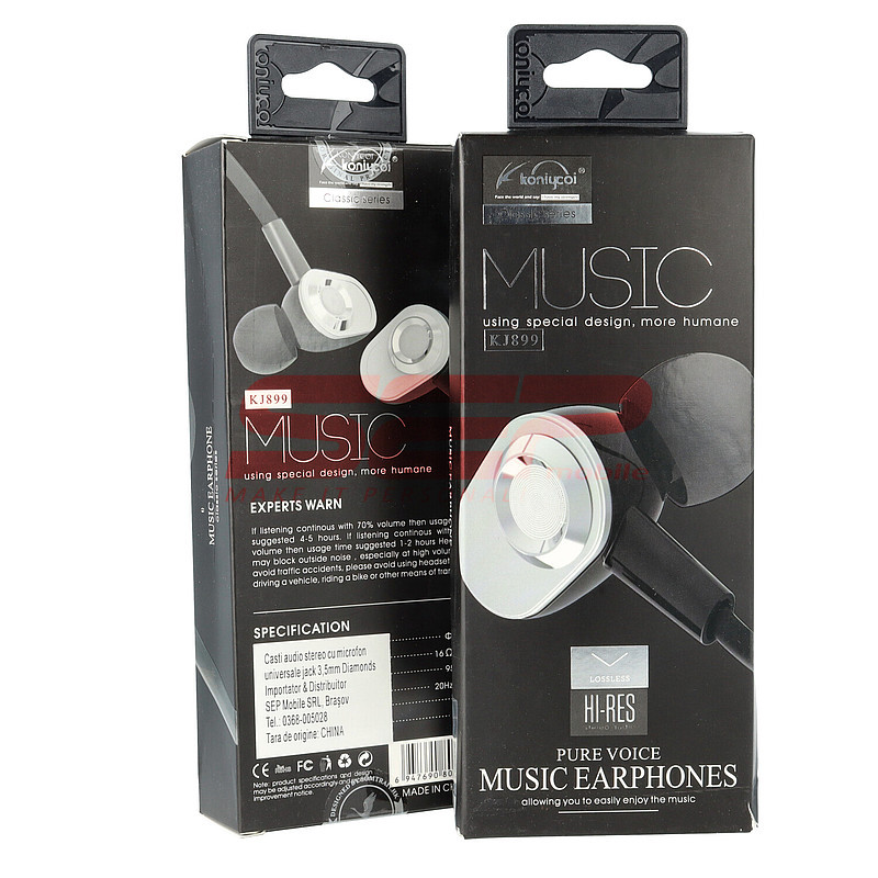 Handsfree In-Ear Audio Stereo Diamonds KJ899 BLACK