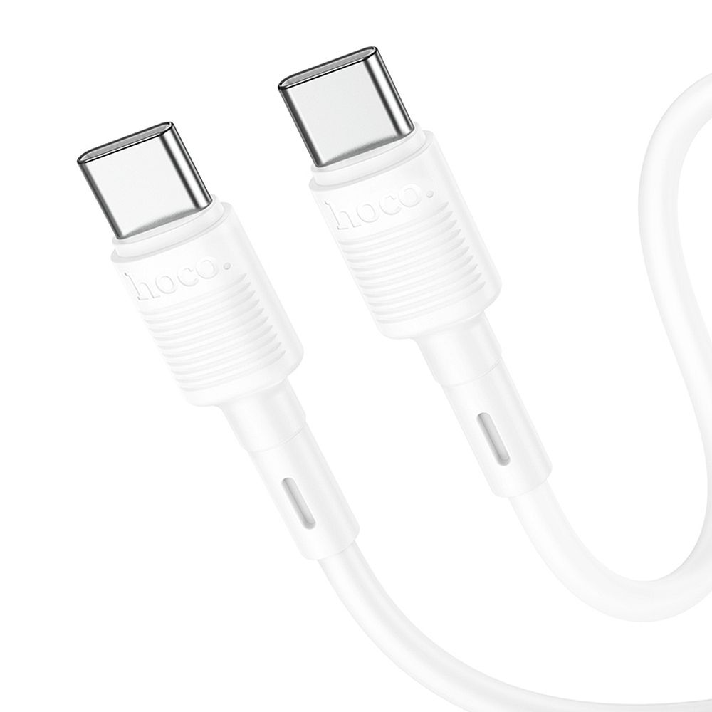 Cablu date și încărcare USB-C la USB-C, 60W, 1m, Hoco X83, alb