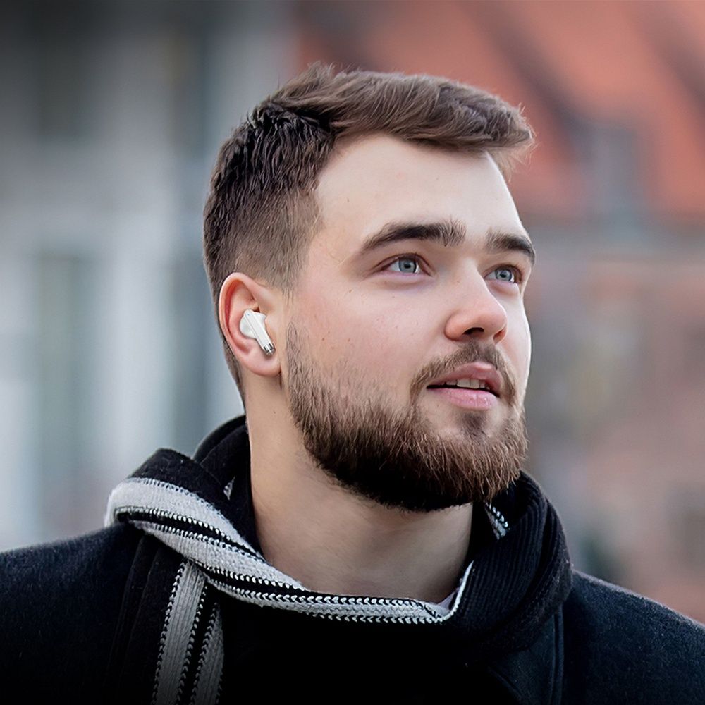 Căști wireless TWS, Hoco EQ2, albe