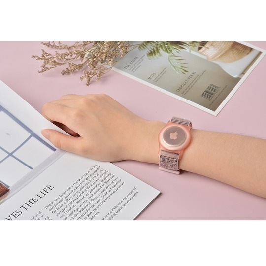 Husă și curea pentru copii TECH-PROTECT Nylon compatibilă cu Apple AirTag, albastru