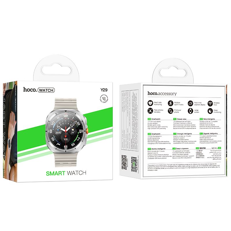 Smartwatch hoco. Y29 cu funcție de vorbire, argintiu