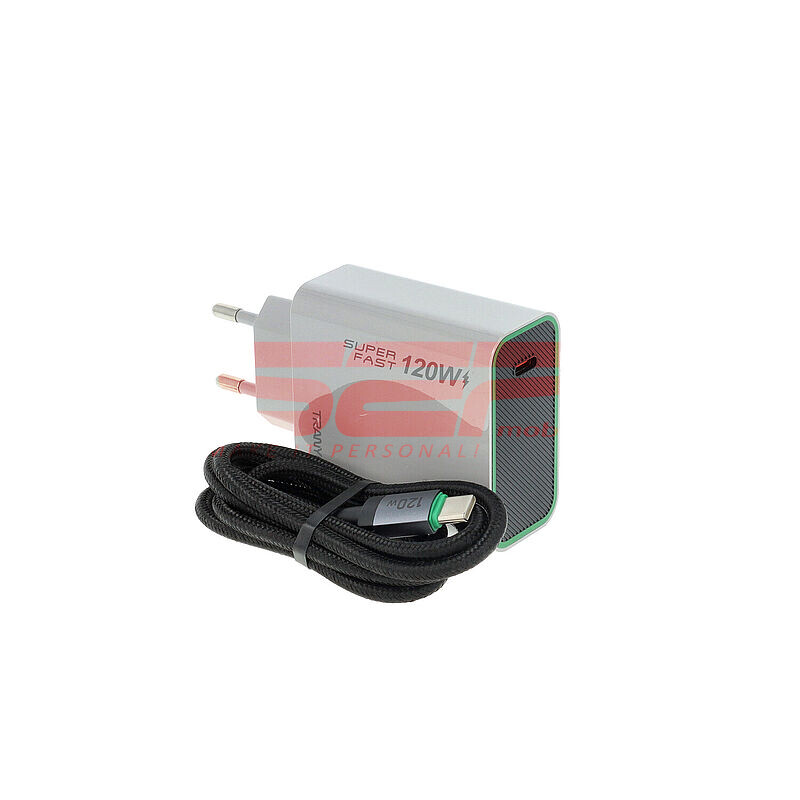 Incarcator retea Super Fast Charge Type-C - Type-C 120W TRANYOO T-EU8 C