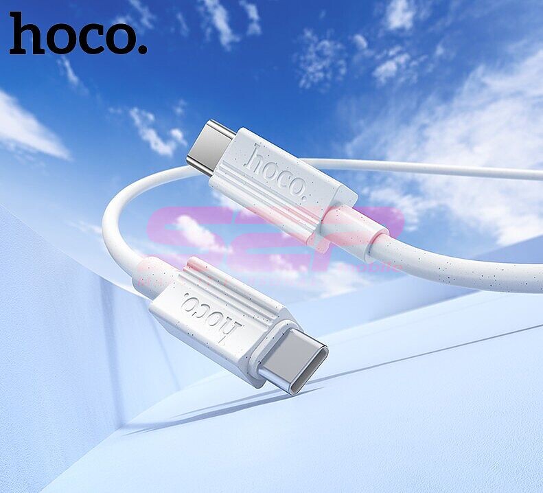 Cablu date Fast Charge Type-C - Type-C 60W Hoco X107 WHITE