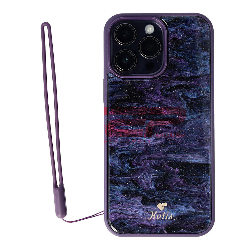 Accesoriu tip bratara din silicon pentru husa telefon mobil DARK PURPLE