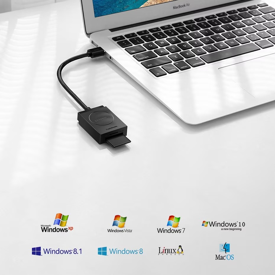 Cititor de carduri SD/micro SD Ugreen, USB 3.0, negru