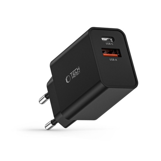 Incarcator rețea Tech-Prptect, 30W , Negru