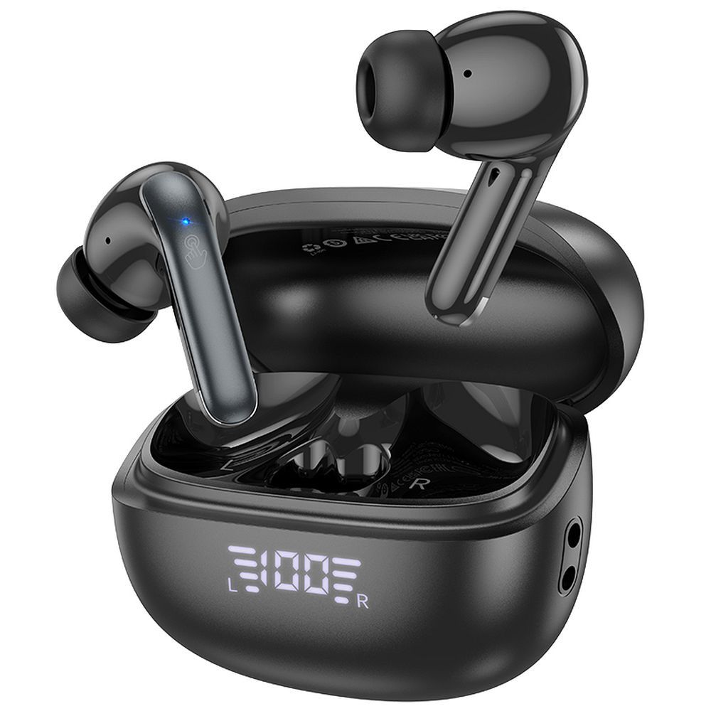Căști wireless TWS ANC + ENC, Hoco EQ5, negre