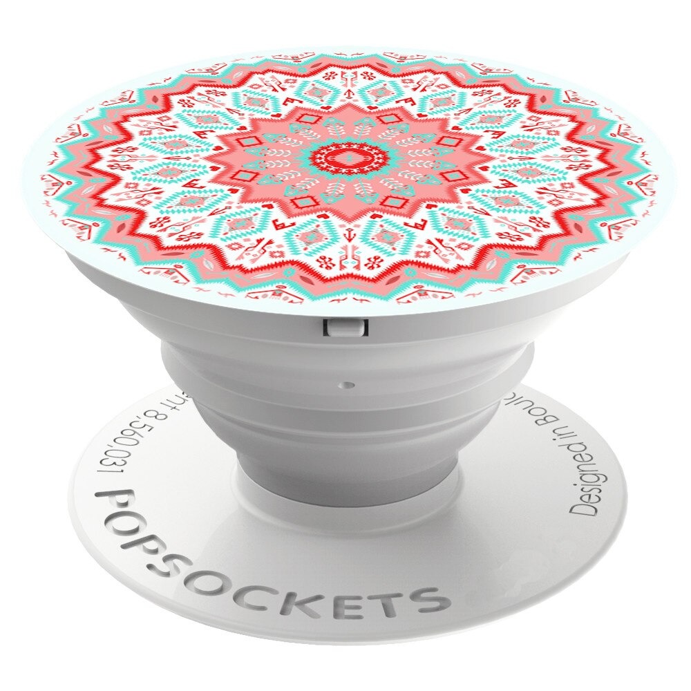 PopSockets® pentru telefon, tabletă, model Red Aztec Mandala