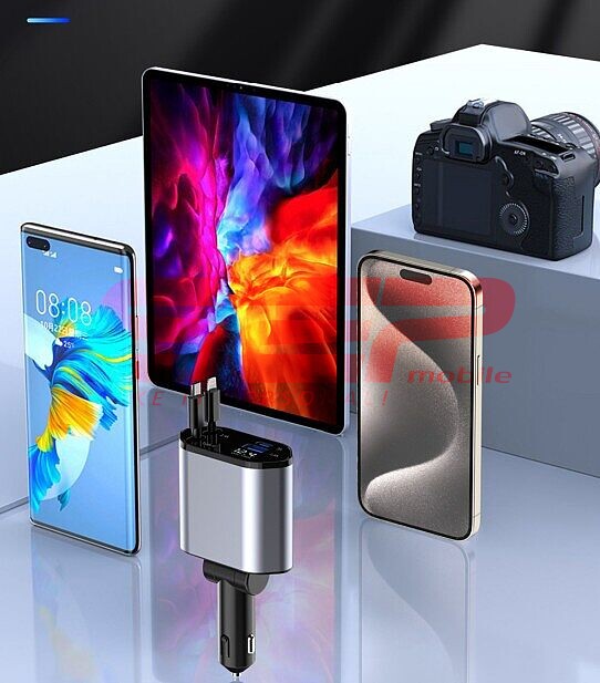 Incarcator auto Smart 4 in 1 USB-A + USB-C 66W