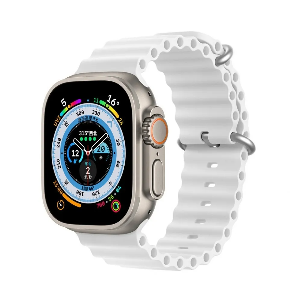 Curea Dux Ducis pentru Apple Watch 42 / 44 / 45 mm, albă