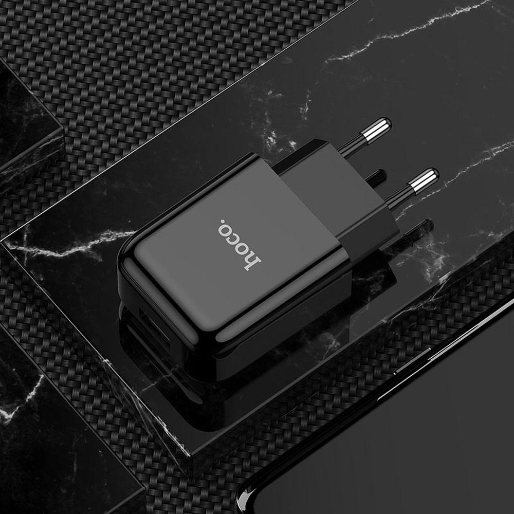 Încărcător telefon hoco. USB-A 2A 10W N2, negru