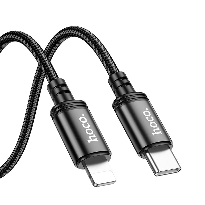 Cablu date și încărcare USB-C la Lightning, PD 2,4A, 27W, 2m, Hoco X89, negru