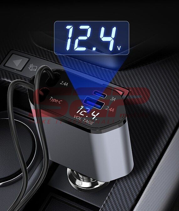 Incarcator auto Smart 4 in 1 USB-A + USB-C 66W