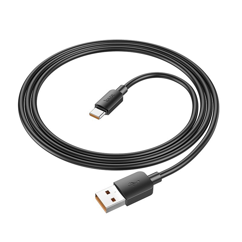 Cablu date și încărcare USB-A la USB-C, PD 6A, 100W, 1m, Hoco X96, negru