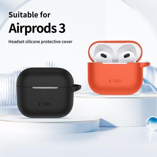 Husă de protecție Tech-Protect pentru Apple AirPods 3, negru