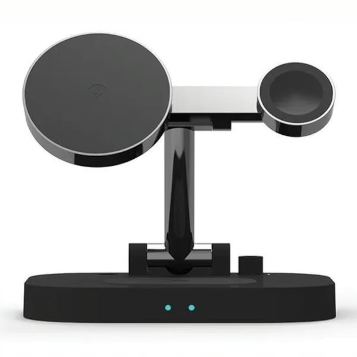 Încărcător wireless 4 în 1 Awei W22, încărcare rapidă 15W, negru
