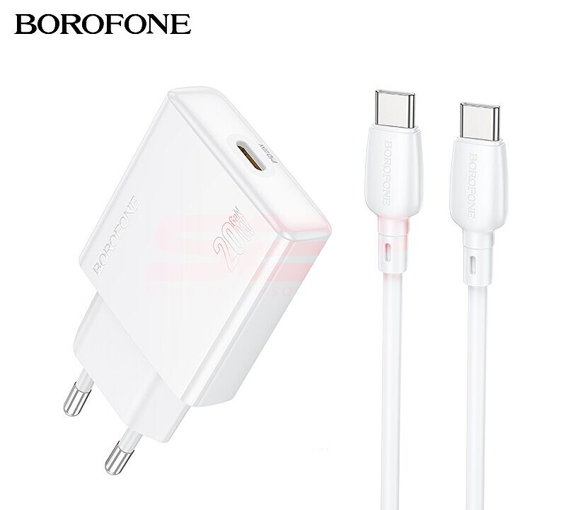 Incarcator retea Fast Charge Ultra Thin Type-C - Type-C 20W Borofone BN23