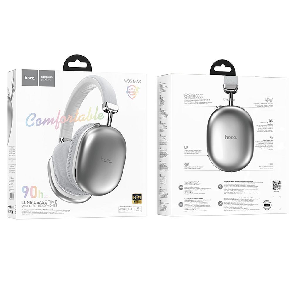 Căști wireless Hoco W35 Max, gri