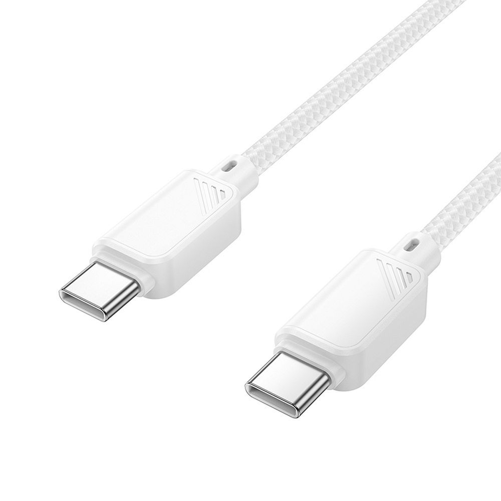 Cablu date și încărcare USB-C la USB-C, 3A, 60W, 1m, Hoco X113, alb