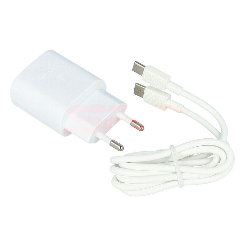 Incarcator retea Fast Charge Type-C - Type-C 25W TRANYOO T-SA2C WHITE