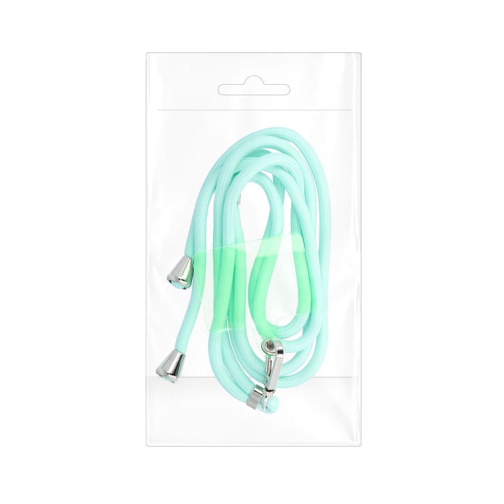 Șnur telefon SWING (6mm), pandantiv cu lungime reglabilă / lungime cablu 165cm (max 82,5cm în buclă) / pe umăr sau gât – verde deschis
