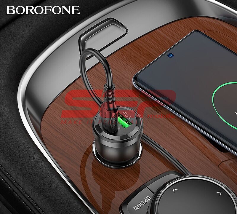 Incarcator auto Dual USB-A + USB-C 38W Borofone BZ25