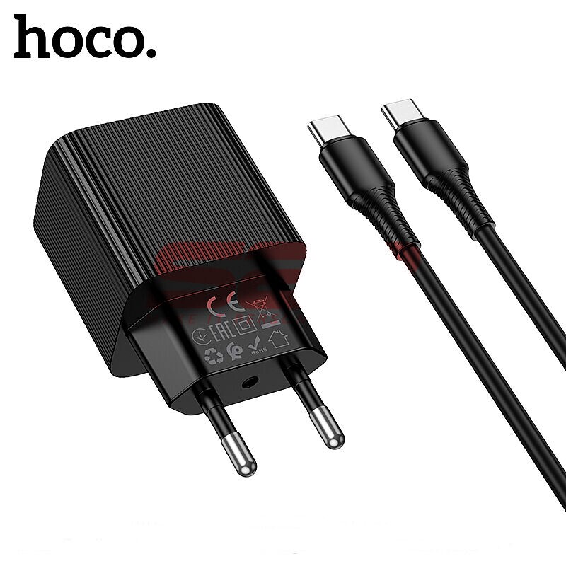 Incarcator retea Fast Charge Type-C - Type-C 20W cu display digital Hoco. CS82A
