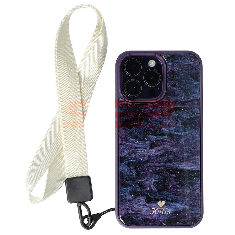 Snur textil Lines pentru telefon mobil WHITE