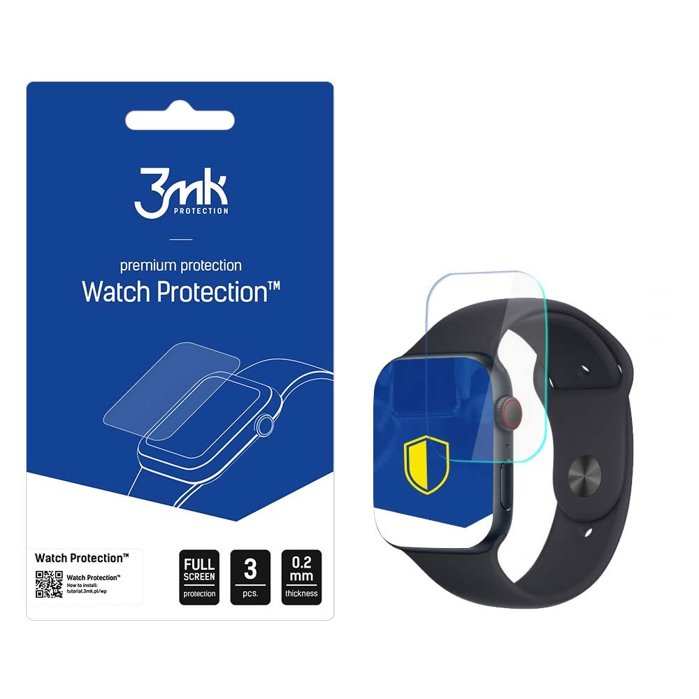 Set 3 folii de protectie 3MK pentru Apple Watch SE 2022 40 mm