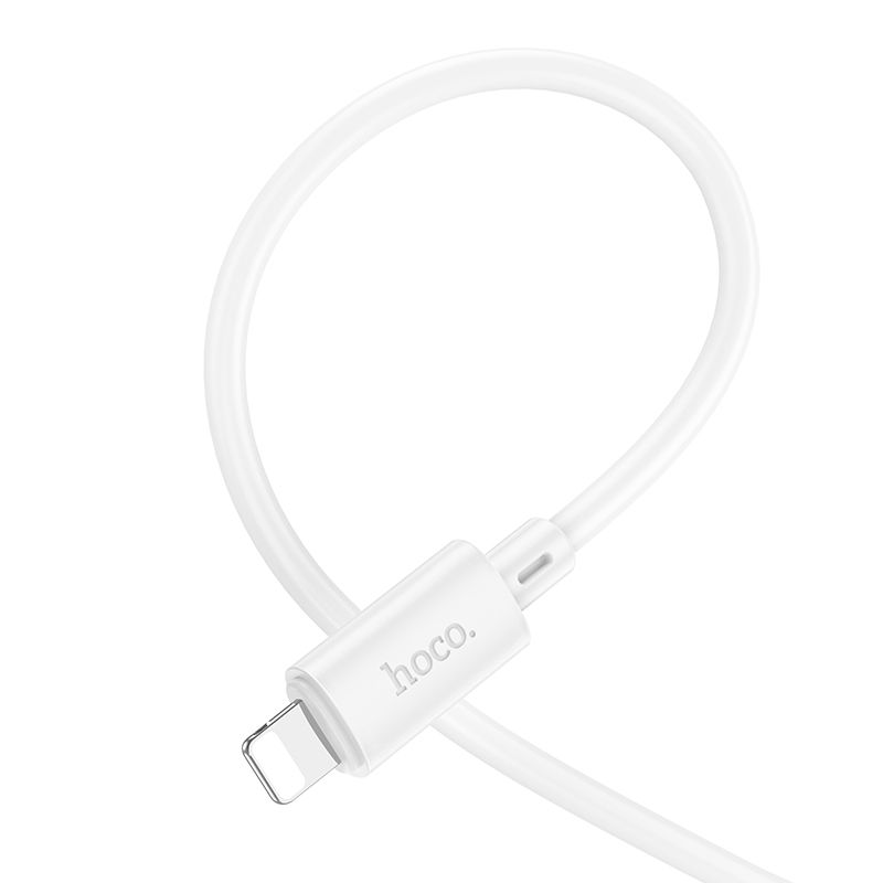 Cablu de încărcare hoco. USB-A la Lightning, 2.4A, 2 m, X88, alb