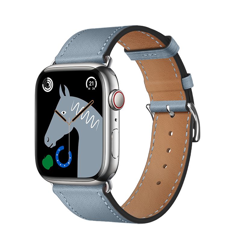 Curea hoco. pentru Apple Watch 38 /40 / 41mm, piele ecologica, albastru