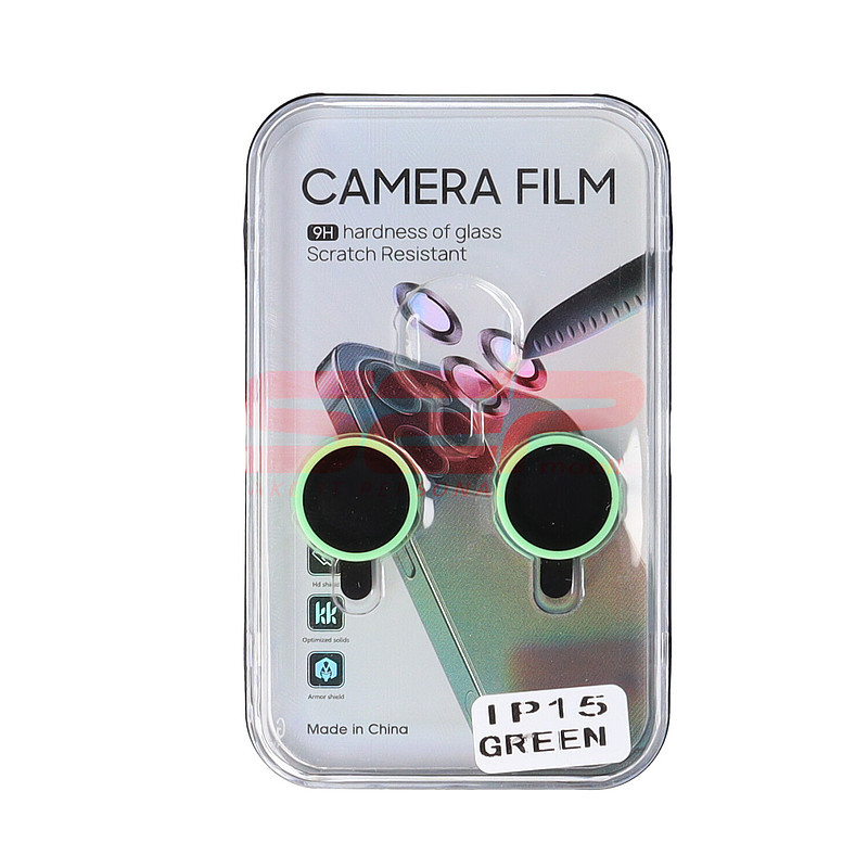 Protectie sticla camera foto Ceramic Apple iPhone 15 Green