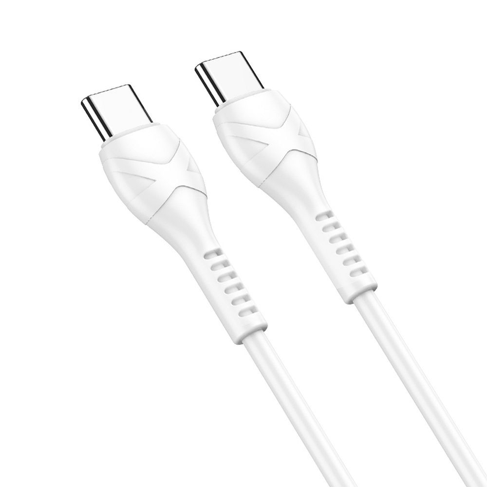 Cablu date și încărcare USB-C la USB-C, PD 60W, 1m, Hoco X37, alb