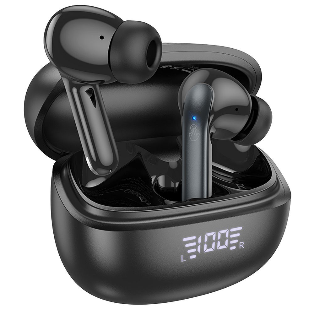 Căști wireless TWS ANC + ENC, Hoco EQ5, negre