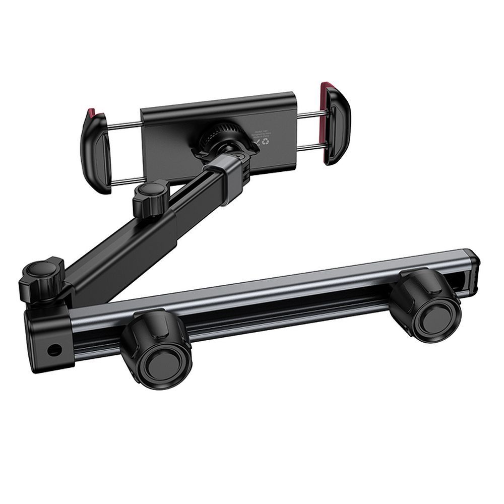 Suport auto universal hoco. pentru telefon / tabletă pentru tetieră telescopică (4.5″ – 13″) H69, negru și roșu