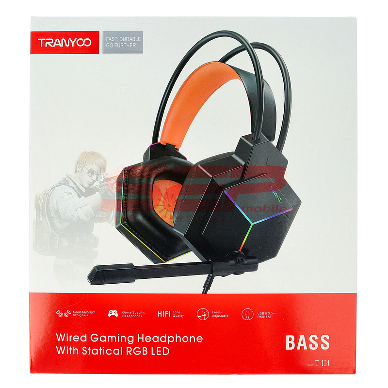Casti audio Gaming cu microfon TRANYOO T-H4