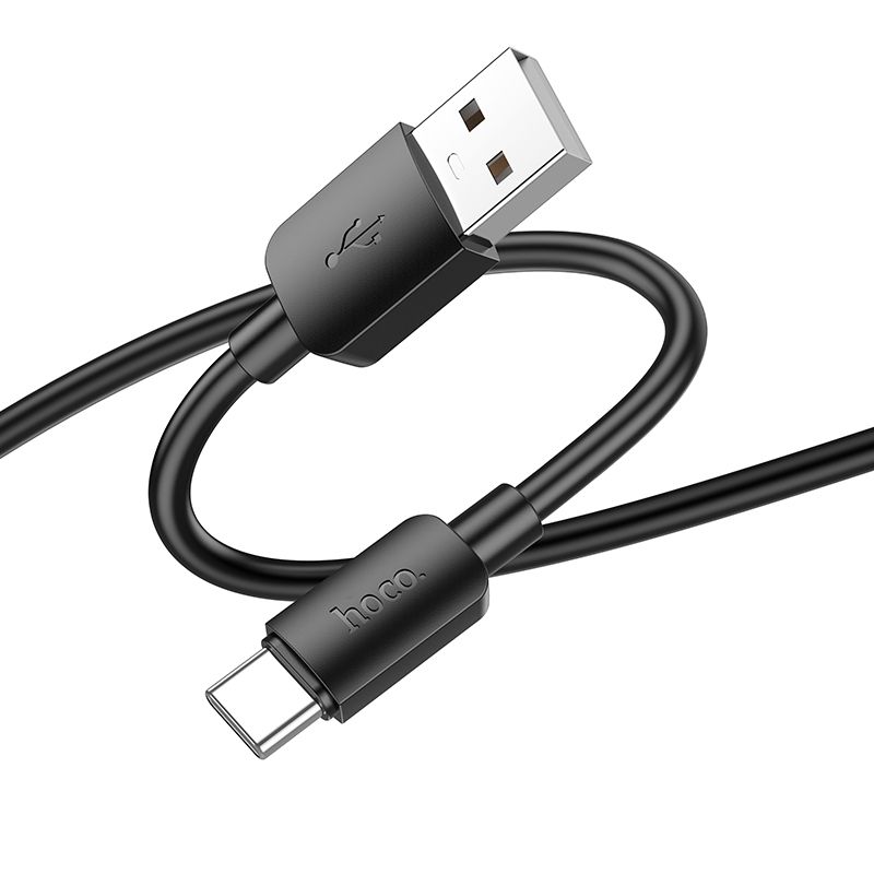 Cablu date și încărcare USB-A la USB-C, PD 2,4A, 27W, 1m, Hoco X96, negru