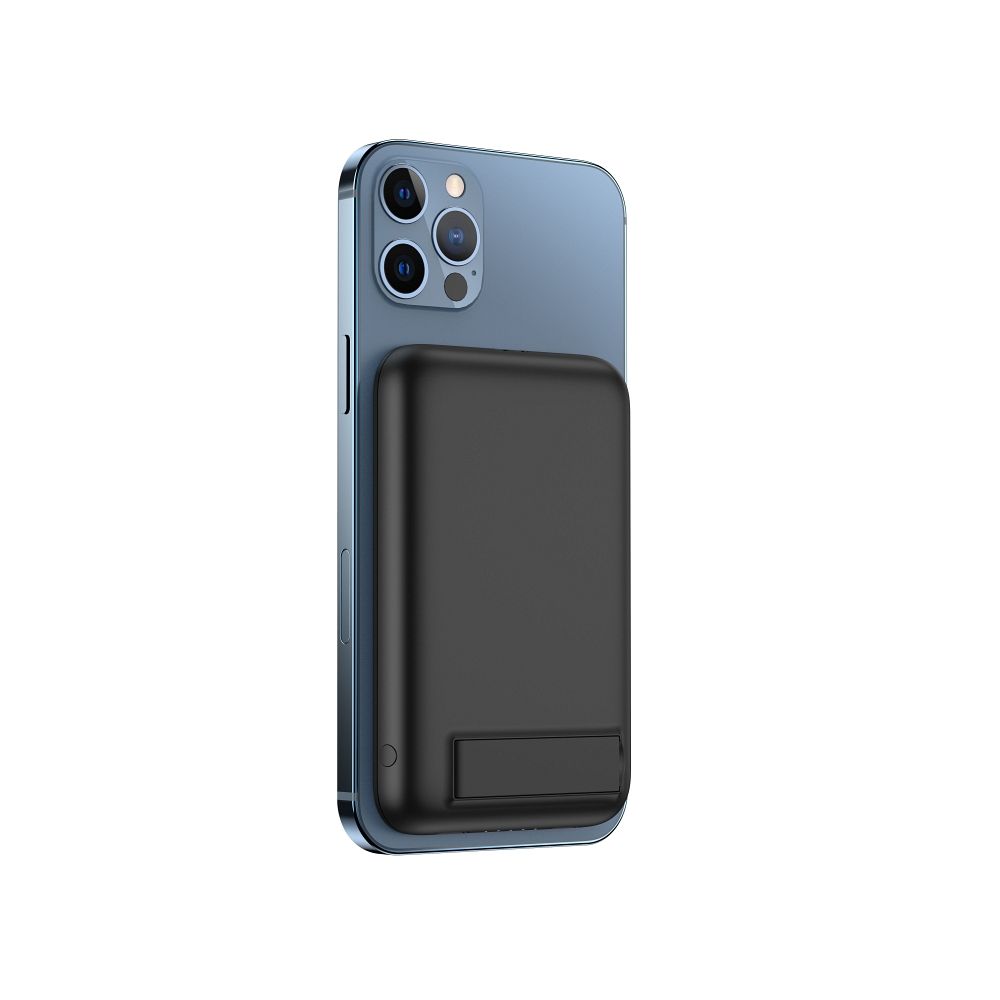 Baterie externă / PowerBank VEGER 5000 mAh cu încărcare inductivă compatibilă cu MagSafe PD QC3.0 2A 20W MagOn Kick (V0553P / W0553P), negru
