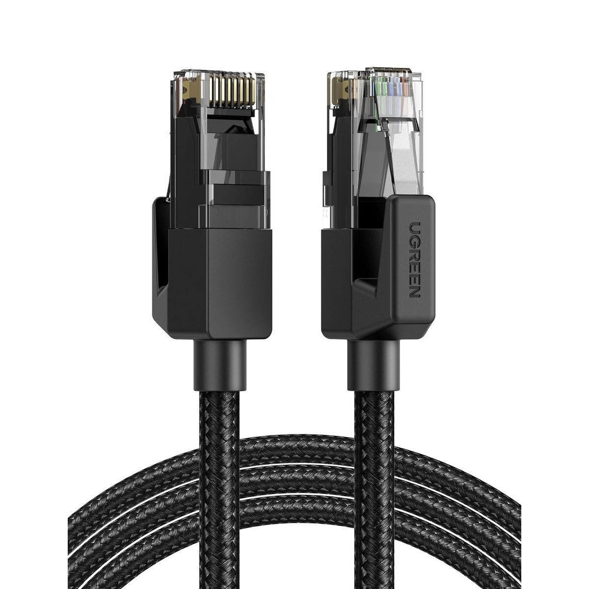Cablu de retea, UTP Cat 6, Ugreen, 2 x RJ45 Ethernet, 1 m, Negru