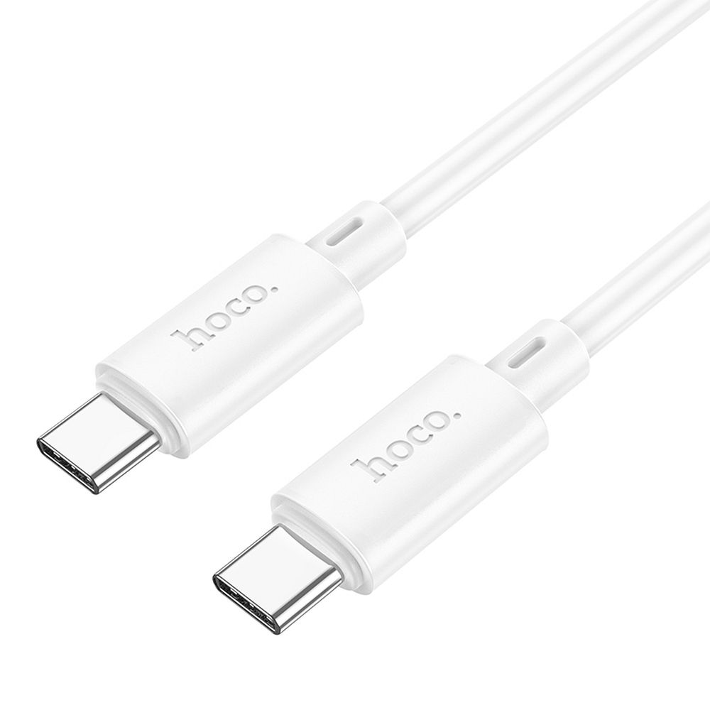 Cablu date și încărcare USB-C la USB-C, 3A, 60W, 1m, Hoco X88, alb