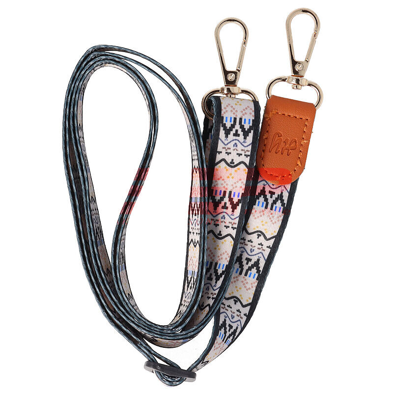 Snur textil dublu telefon mobil cu carabine Ethno Lines