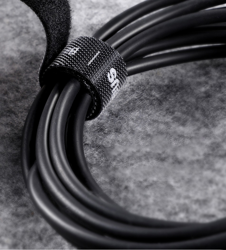 Banda velcro organizare cabluri, Baseus, 3 m, Negru