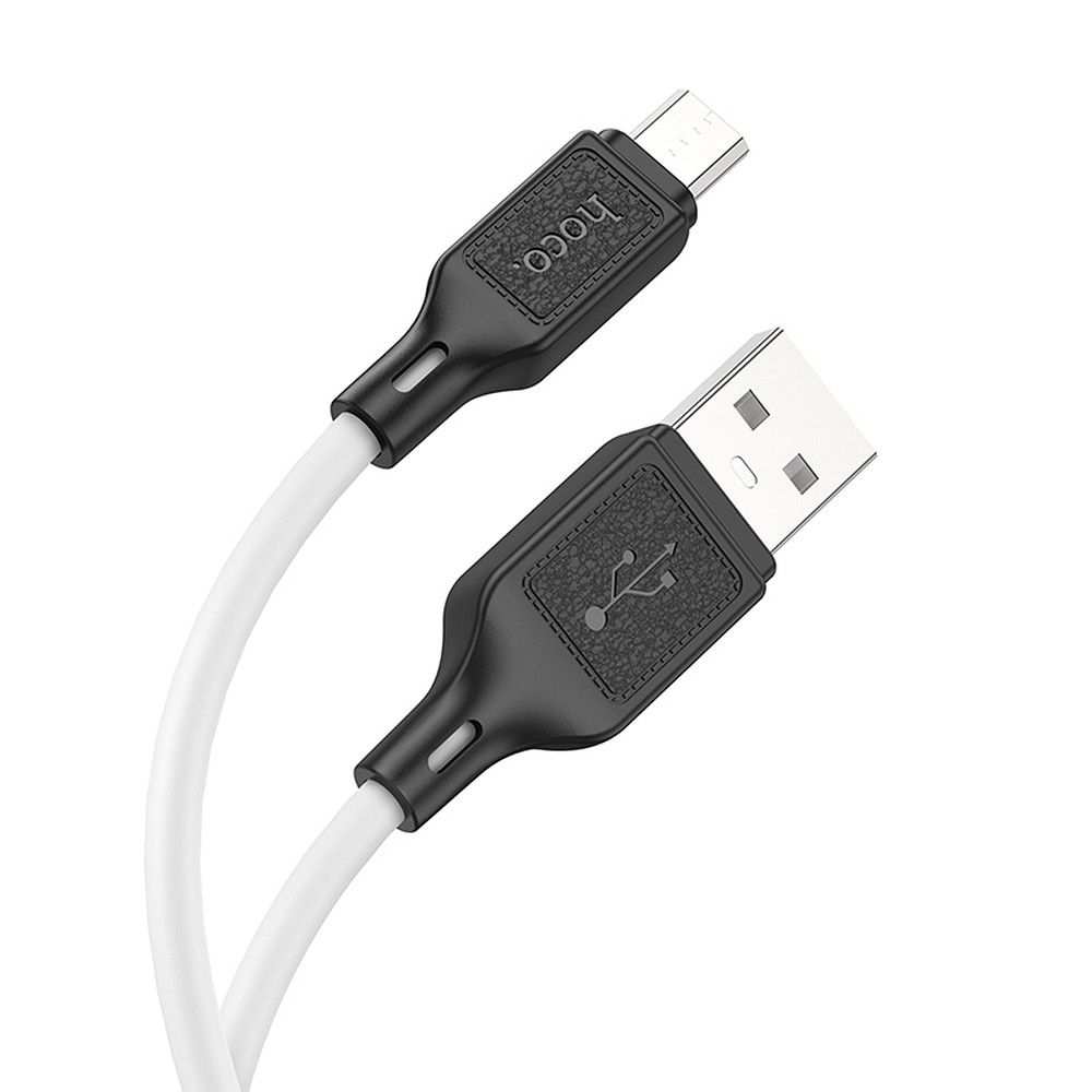 Cablu date și încărcare USB-A la Micro-USB, 2.4A, 1m, Hoco X90, alb