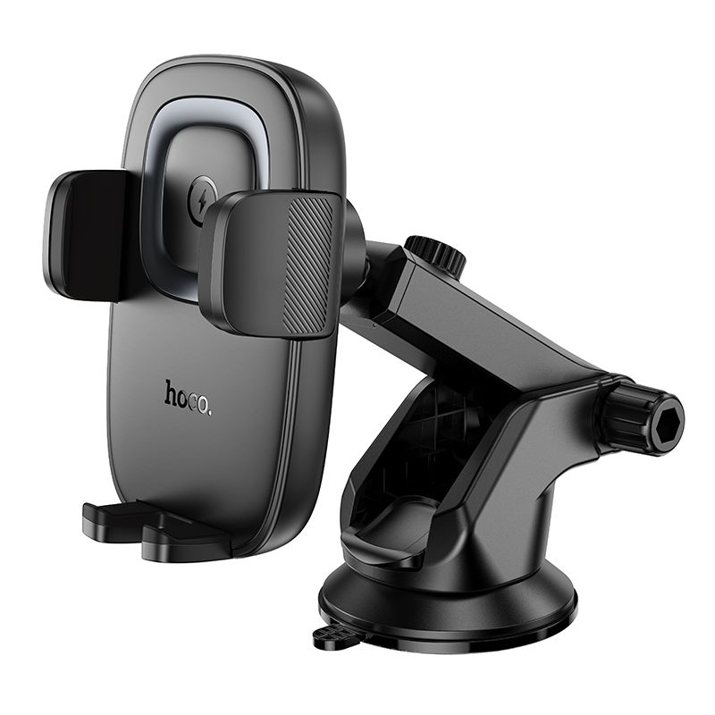 Suport telefon auto wireless 15W pentru bord, Hoco HW32, negru